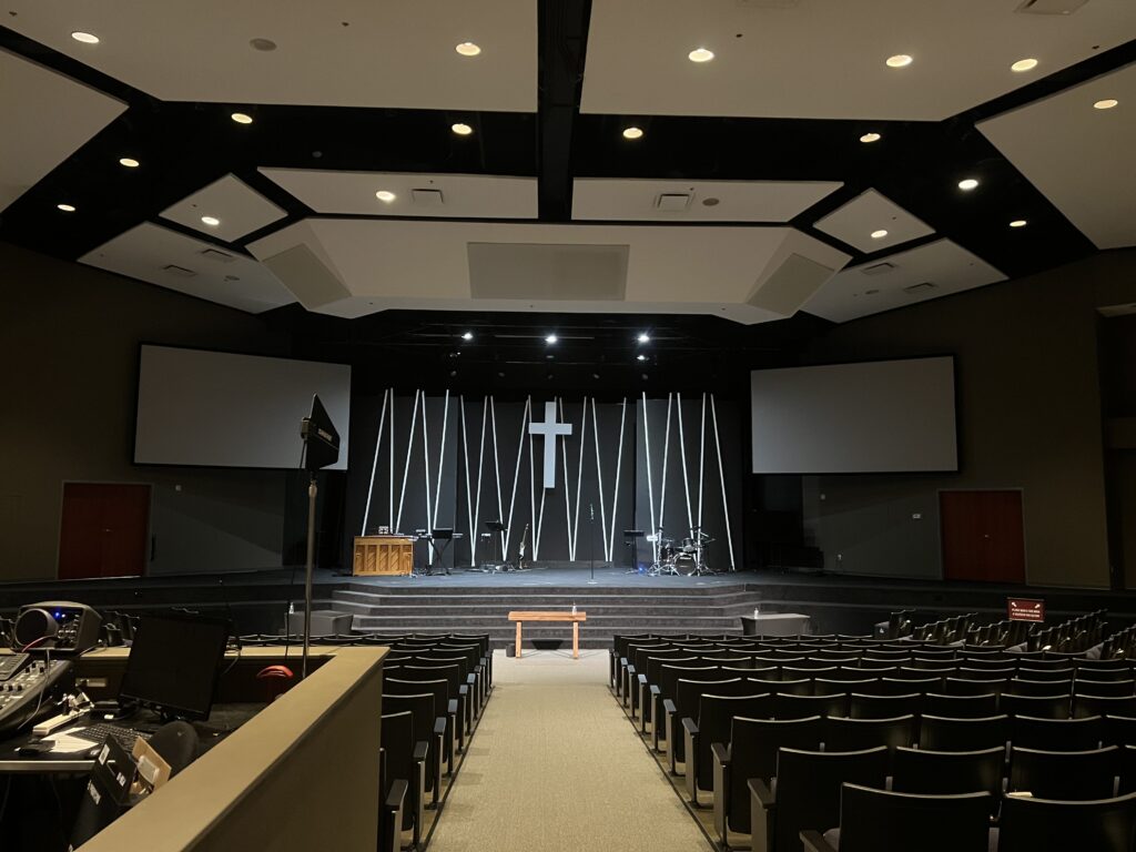 clean church auditorium